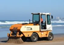 varrição mecanizada nas praias