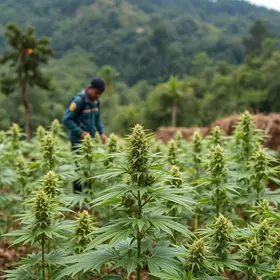 plantação de maconha