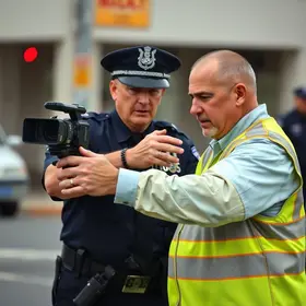 policial dá soco em homem